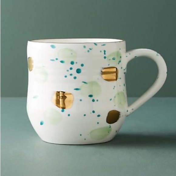 Anthropologie Other - Anthropologie Mimira Mug Green and Gold